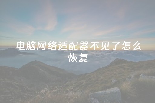 电脑网络适配器不见了怎么恢复（联想笔记本wifi功能消失了）