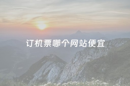 订机票哪个网站便宜（订机票哪个网站便宜点）