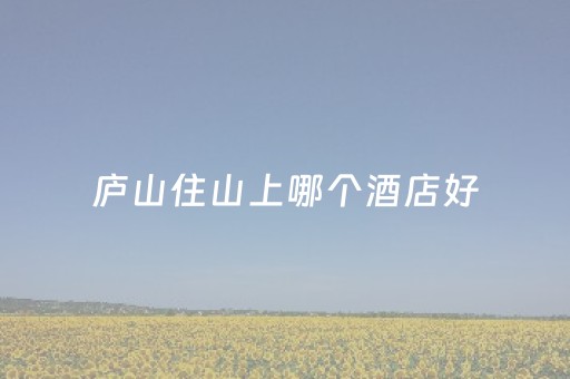 庐山住山上哪个酒店好（庐山山顶住宿多少钱一晚）