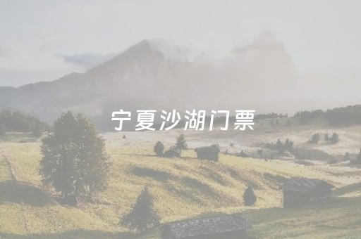 宁夏沙湖门票（宁夏沙湖门票60岁老人买门票吗）