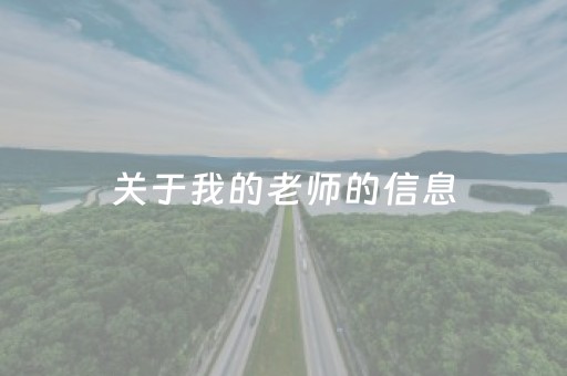 关于我的老师的信息