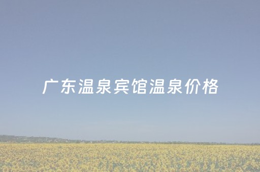 广东温泉宾馆温泉价格（广东温泉酒店价格）
