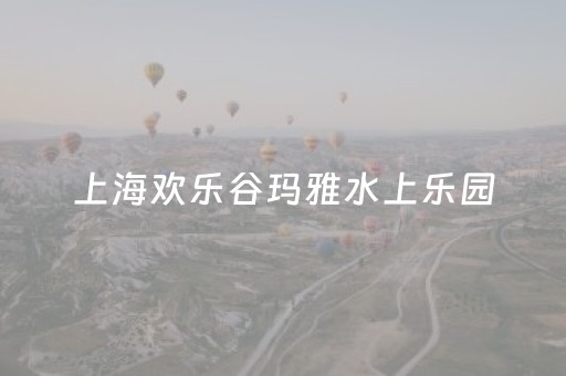 上海欢乐谷玛雅水上乐园（上海欢乐谷玛雅水上乐园开放时间）