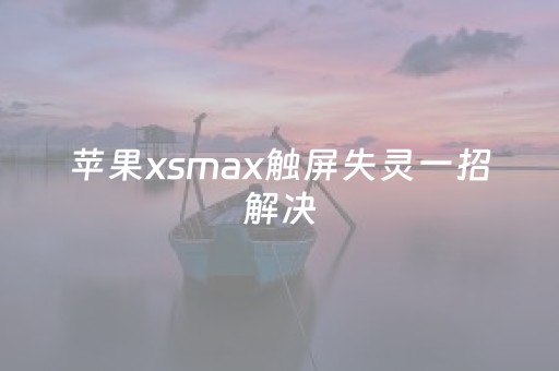 苹果xsmax触屏失灵一招解决（苹果xsmax触摸屏失灵修复小技巧）