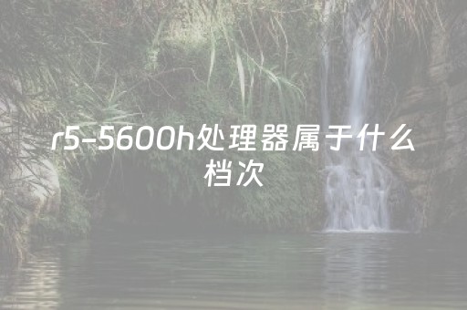 r5-5600h处理器属于什么档次（r55600h属于什么级别）