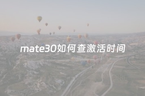 mate30如何查激活时间（华为mate30怎么查激活日期的）
