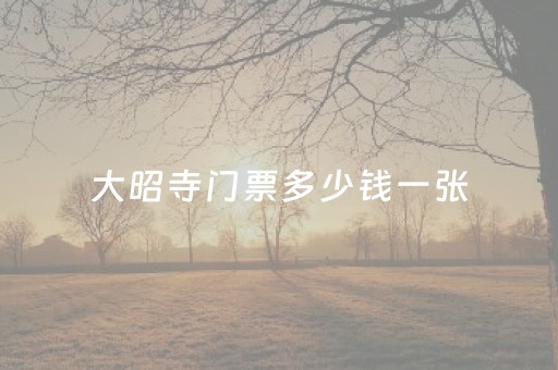 大昭寺门票多少钱一张（2023
大昭寺门票多少钱一个人）