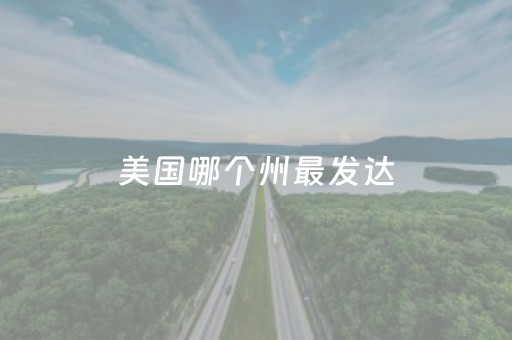 美国哪个州最发达（美国哪个州最发达?）