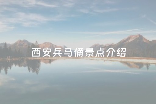 西安兵马俑景点介绍（西安兵马俑景点简介）