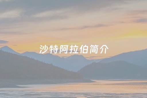 沙特阿拉伯简介（沙特阿拉伯简介英文）
