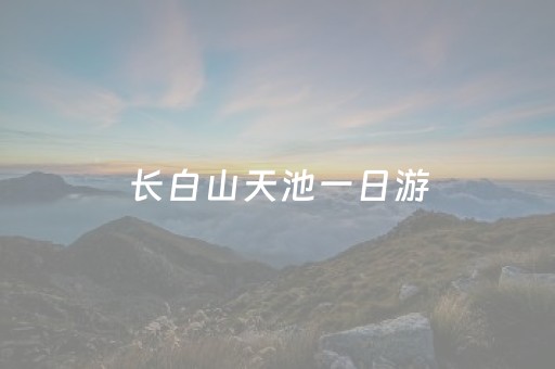 长白山天池一日游（长白山天池一日游多少钱）