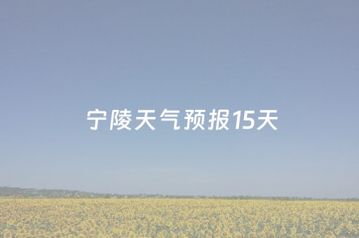 宁陵天气预报15天（宁陵天气预报15天气预报一周）