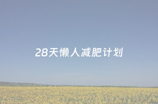 28天懒人减肥计划（28天懒人减肥计划电子书）
