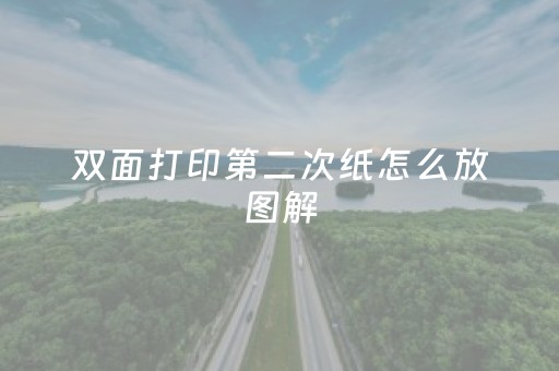 双面打印第二次纸怎么放图解（手动双面打印第二次怎么放纸）