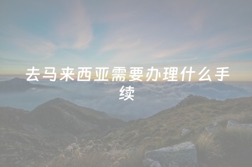 去马来西亚需要办理什么手续（马来西亚移民局官网中文版）