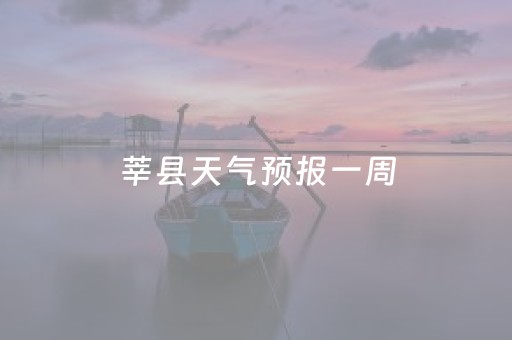 莘县天气预报一周（莘县天气预报一周的天气）