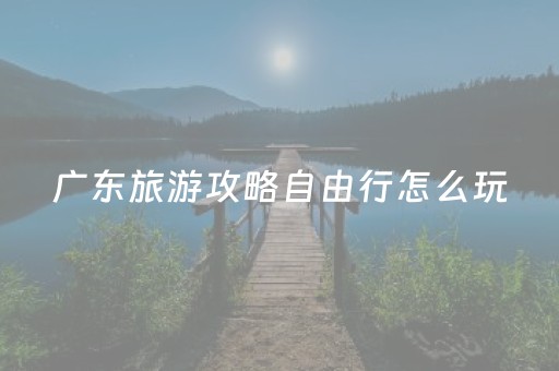 广东旅游攻略自由行怎么玩（广东旅游详细攻略）