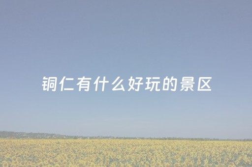 铜仁有什么好玩的景区（铜仁有哪里好玩的景点）