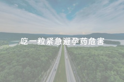 吃一粒紧急避孕药危害（吃一粒紧急避孕药危害会导致不孕吗）