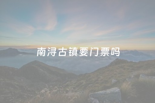 南浔古镇要门票吗（木渎古镇要门票吗）