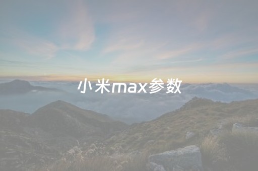小米max参数（小米max1参数详细参数）