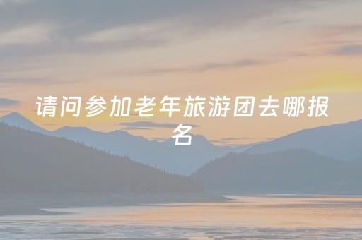 请问参加老年旅游团去哪报名（老年旅游团有年龄限制吗）