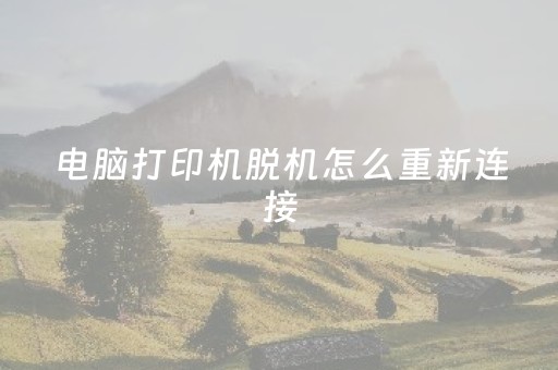 电脑打印机脱机怎么重新连接（苹果电脑打印机脱机怎么重新连接）
