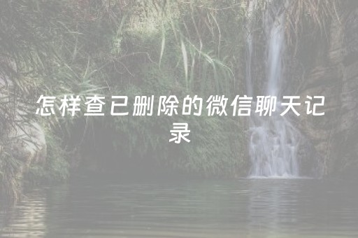 怎样查已删除的微信聊天记录（咋样查已删除的微信聊天记录）