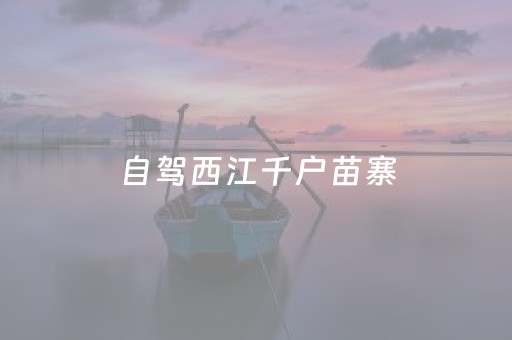 自驾西江千户苗寨（自驾西江千户苗寨车停哪里）