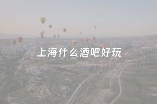 上海什么酒吧好玩（上海什么酒吧好玩又便宜）