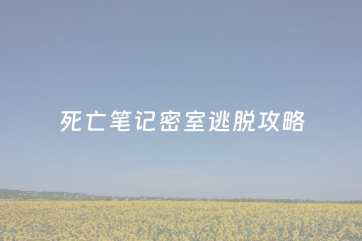 死亡笔记密室逃脱攻略（死亡笔记misa）