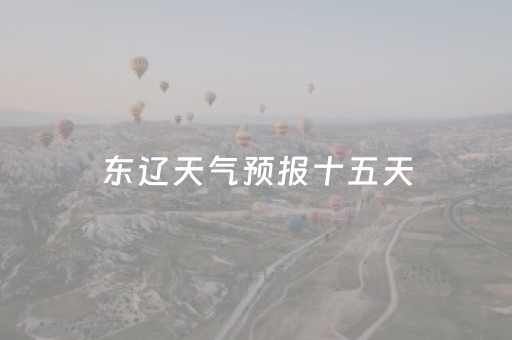 东辽天气预报十五天（查一下东辽天气）