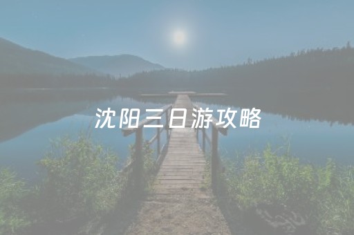 沈阳三日游攻略（沈阳攻略经典三日游）