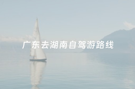 广东去湖南自驾游路线（广东湖南自驾游路线推荐）