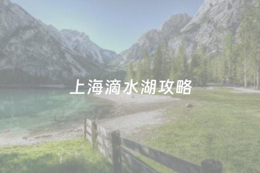 上海滴水湖攻略（上海滴水湖门票多少钱）
