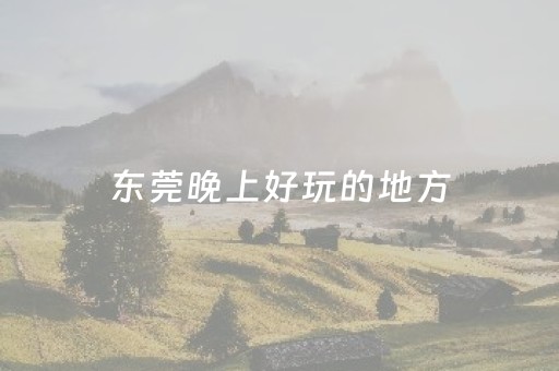 东莞晚上好玩的地方（东莞晚上好玩的地方有哪些）