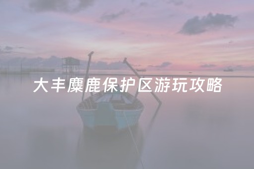 大丰麋鹿保护区游玩攻略（大丰市麋鹿保护区）
