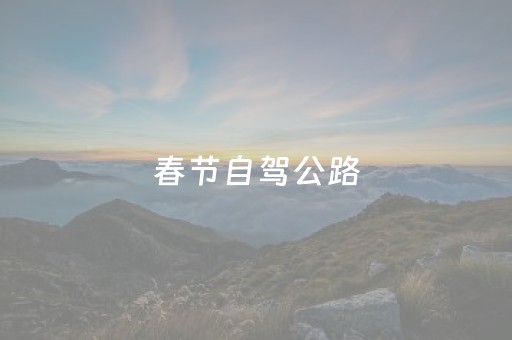 春节自驾公路（春节自驾攻略）