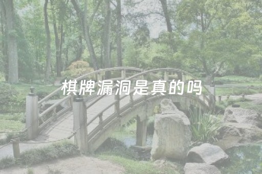 棋牌漏洞是真的吗（棋牌有漏洞可刷吗）