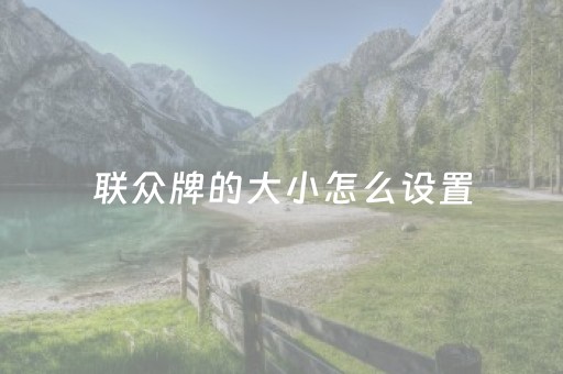 联众牌的大小怎么设置（联众牌怎么放大）