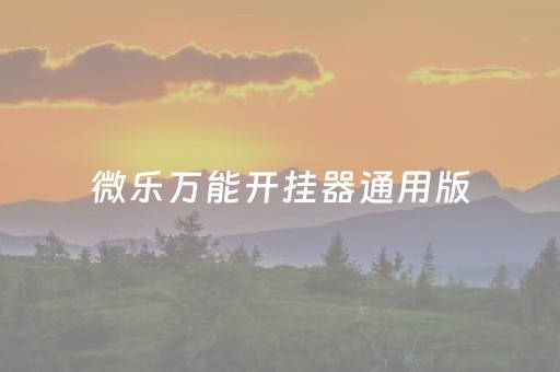 微乐万能开挂器通用版（微乐万能开挂器通用版免费v1）