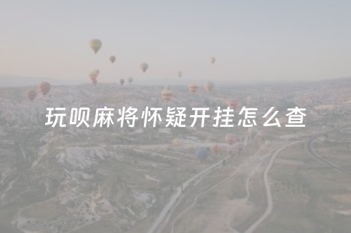 玩呗麻将怀疑开挂怎么查（玩呗麻将）