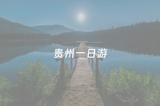 贵州一日游（贵州一日游最佳景点一览表）