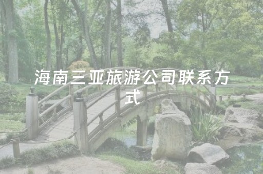 海南三亚旅游公司联系方式（三亚旅游团电话）