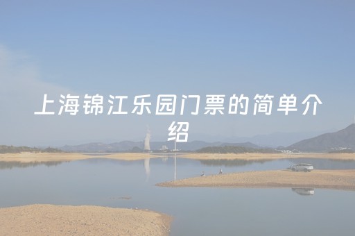 上海锦江乐园门票的简单介绍