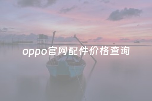 oppo官网配件价格查询（oppo售后配件价格表）
