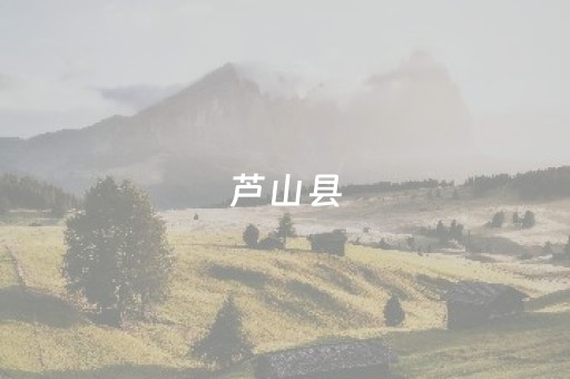 芦山县（芦山县人民医院）