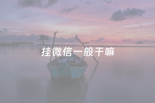 挂微信一般干嘛（挂微信是怎么回事）