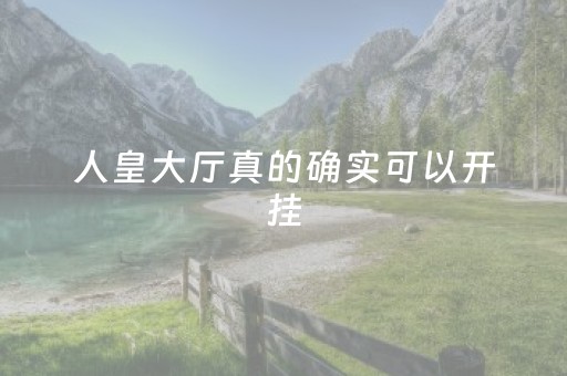 人皇大厅真的确实可以开挂（人皇大厅官方）