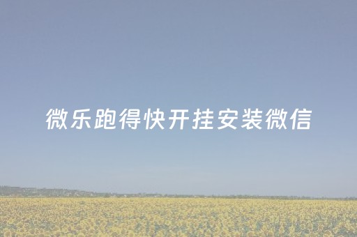 微乐跑得快开挂安装微信（微乐跑得快开挂）